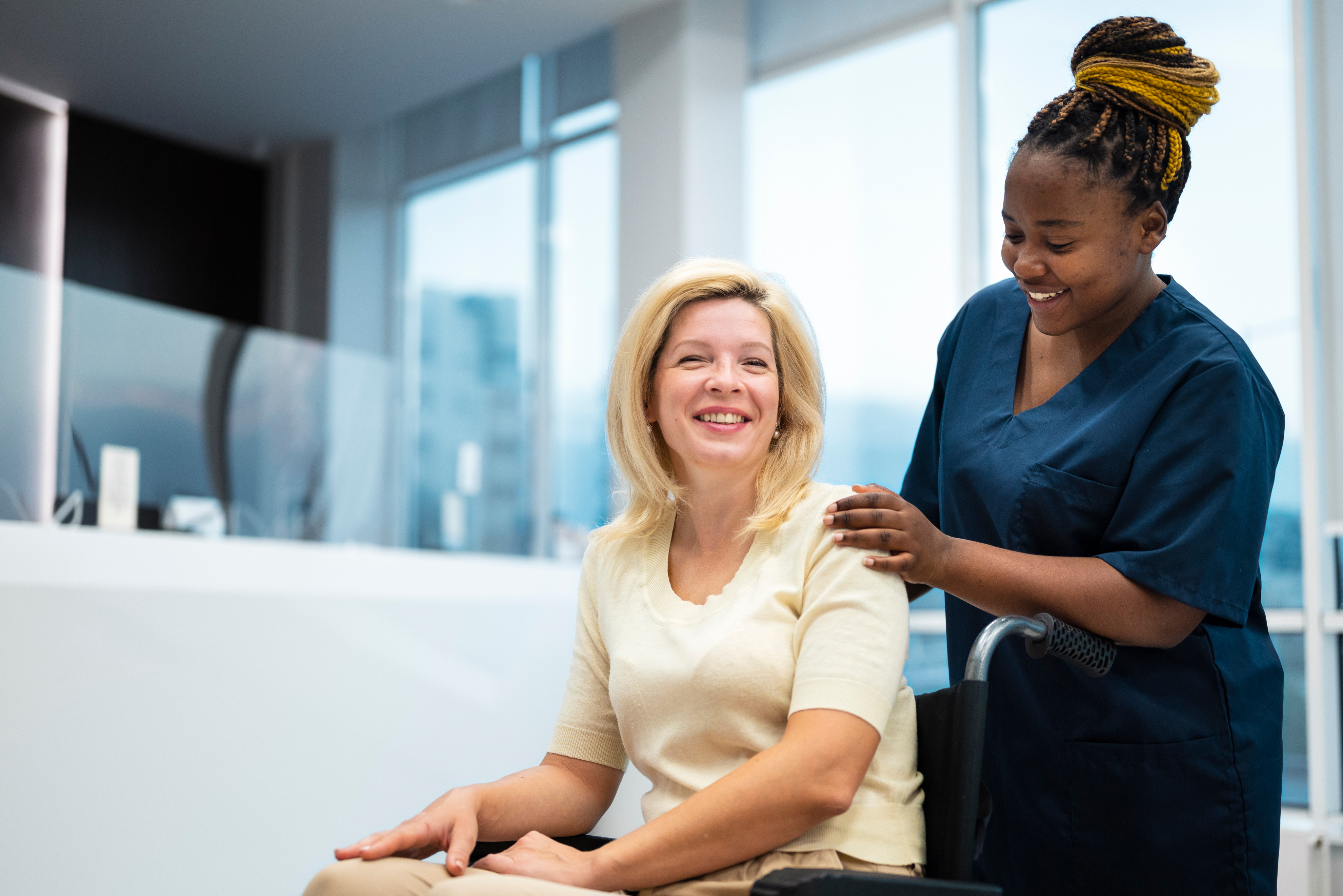 Caregiver with client